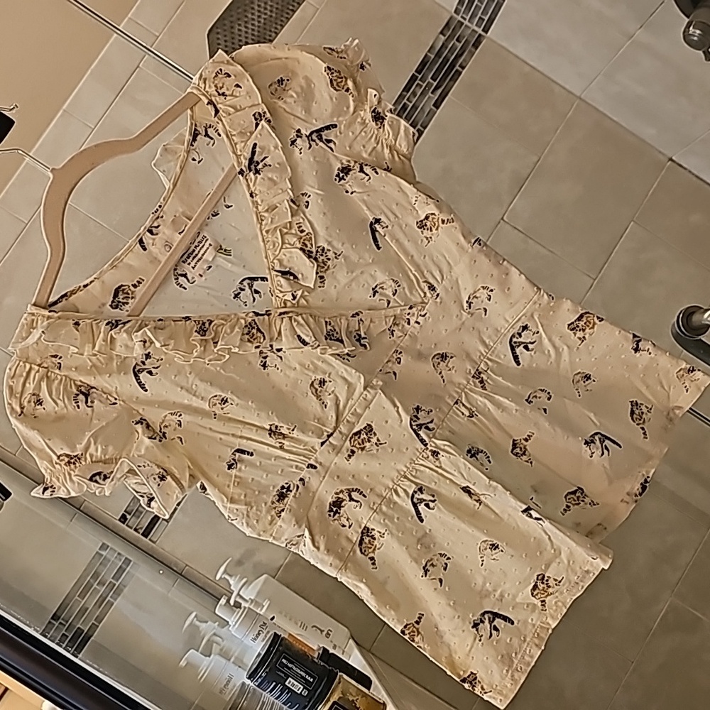 Rebekah maysles anthropologie 2 lemur top shirt